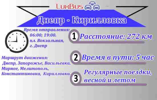 Маршрутка Днепр-Кирилловка