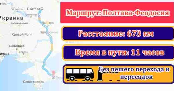 поездки Полтава-Феодосия