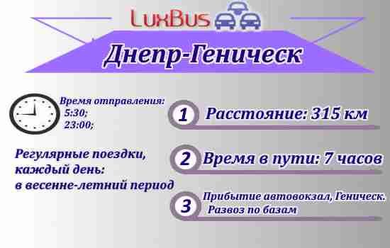 Поездки Днепр-Геническ