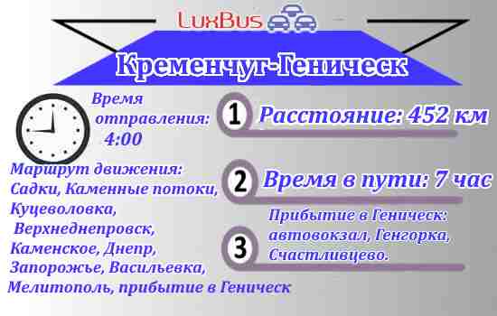 Маршрутка Кременчуг-Геническ