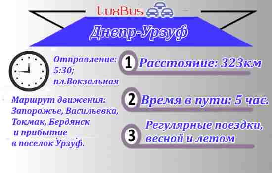 Днепр-Урзуф, поездки автобусом, маршруткой