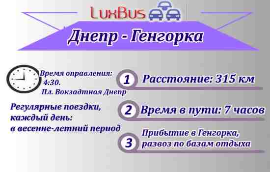Поездки Днепр-Генгорка