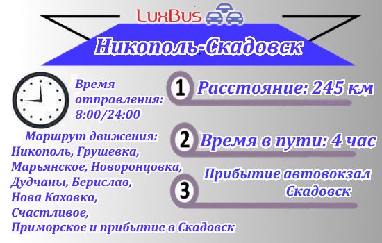 Поездки Никополь-Скадовск