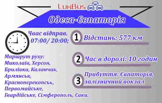 Поіздки Одеса-Евпаторія
