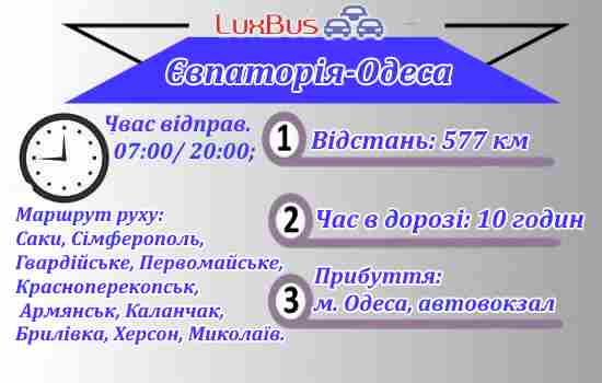 Поїздки Евпаторія-Одеса